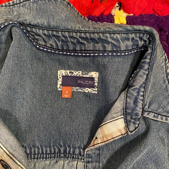 Pilcro denim ruffle buttondown - Picture 2 of 5